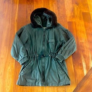 TIMBERLAND  women’s army green utility jacket, drawstring